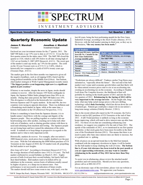 2011 Newsletters