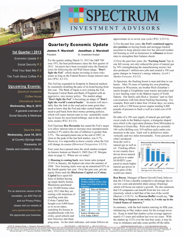 2013 Newsletters