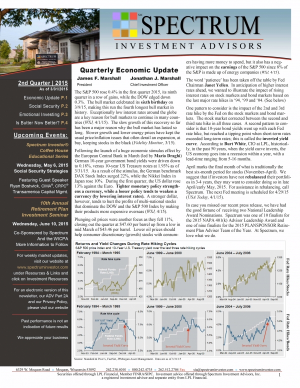 2015 Newsletters